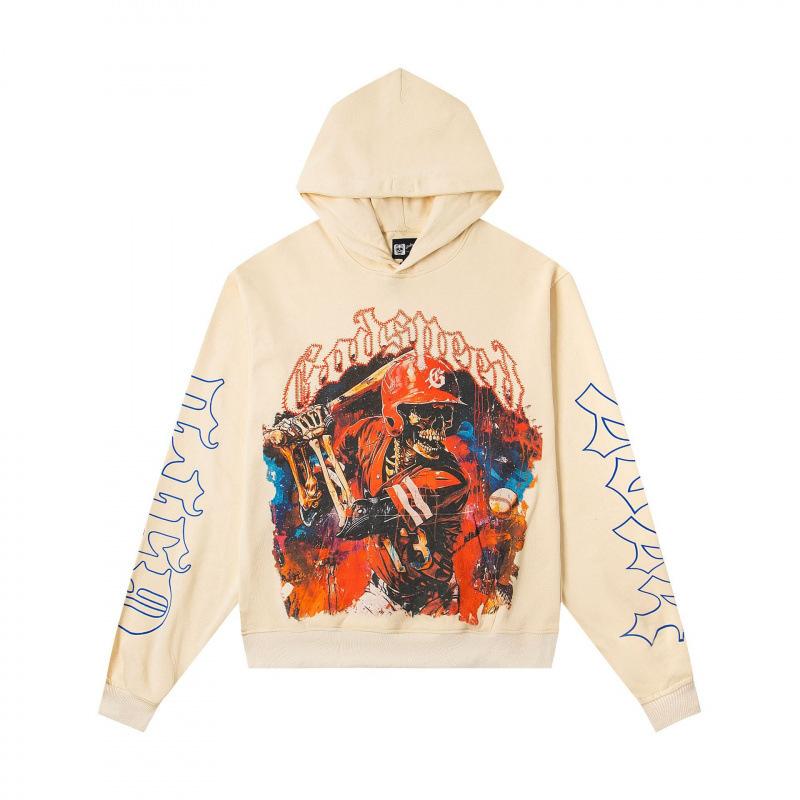 odspeedss autumn and winter new direct injection printing wash water retro pure cotton hip hop beauty trend hoodie sweater