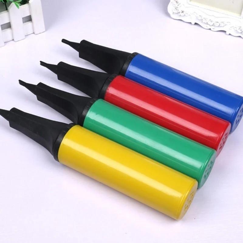 New Hand Held Dual Action Plastic Balloon Pump Inflator Portable Colors Wedding Random Color