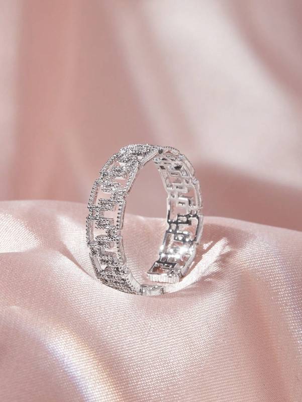 Vintage Palast Blumenring Diamantstil Leichter Luxus Premium Zeigefinger Schmuck