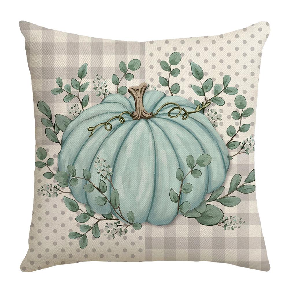 New Pumpkin Car Elements Thanksgiving Series Pillow Cases Festive Atmosphere Pillow Case Letter Print