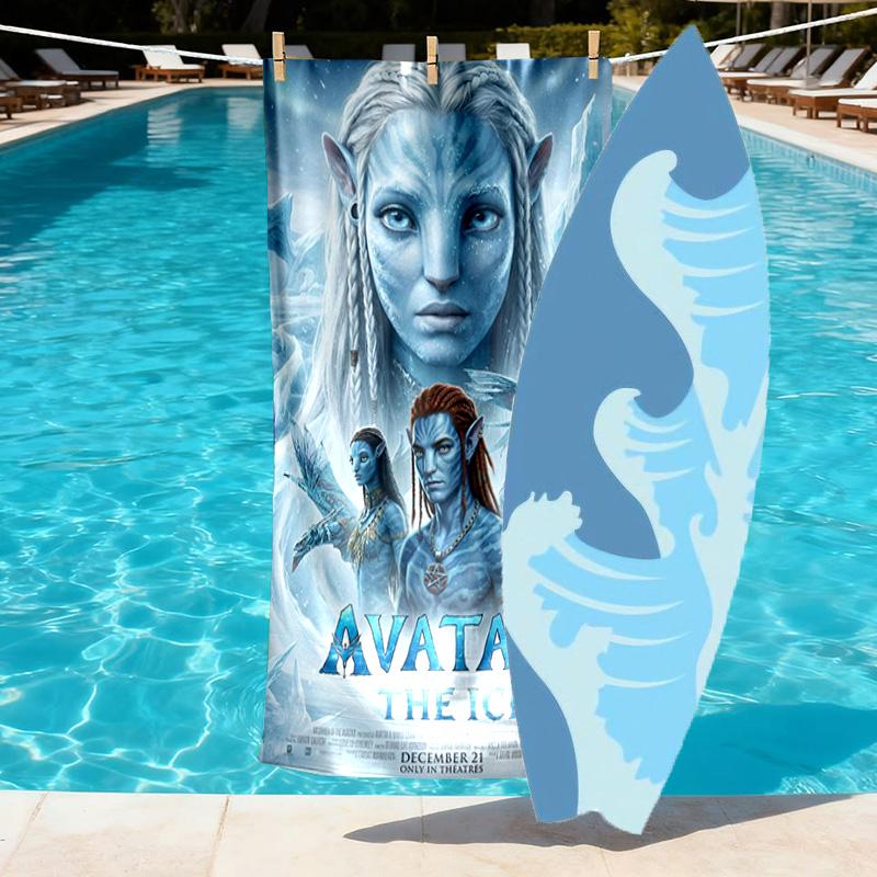 Avatar Print Beach Towel Design, Soft, Lightweight. for Home Bathroom, Spa, Pool, Yoga, Surfing, Camping, Gift for Family, Friend