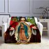 Virgin Mary Faith Print Blanket Flannel Soft Comfort Blanket Home Travel Blanket Kids Warm Blanket picnic blanket birthday gift