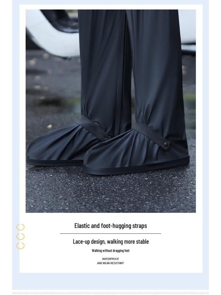 Waterproof Over-the-Knee Cycling Overshoes: Durable, Thick, Anti-Storm Rain Boots