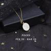 12 Constellation Symbol Titanium Steel Necklace Couple Necklace