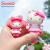 Sanrio Twinkling Cherry Blossom Hello Kitty & Kuromi Pendant Keychain Gift