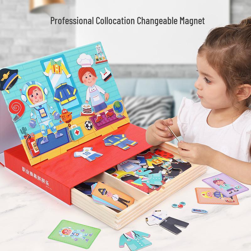 Magnetisches Verkleidungs-Puzzle-Brett für Kinder - Lernspielzeug
