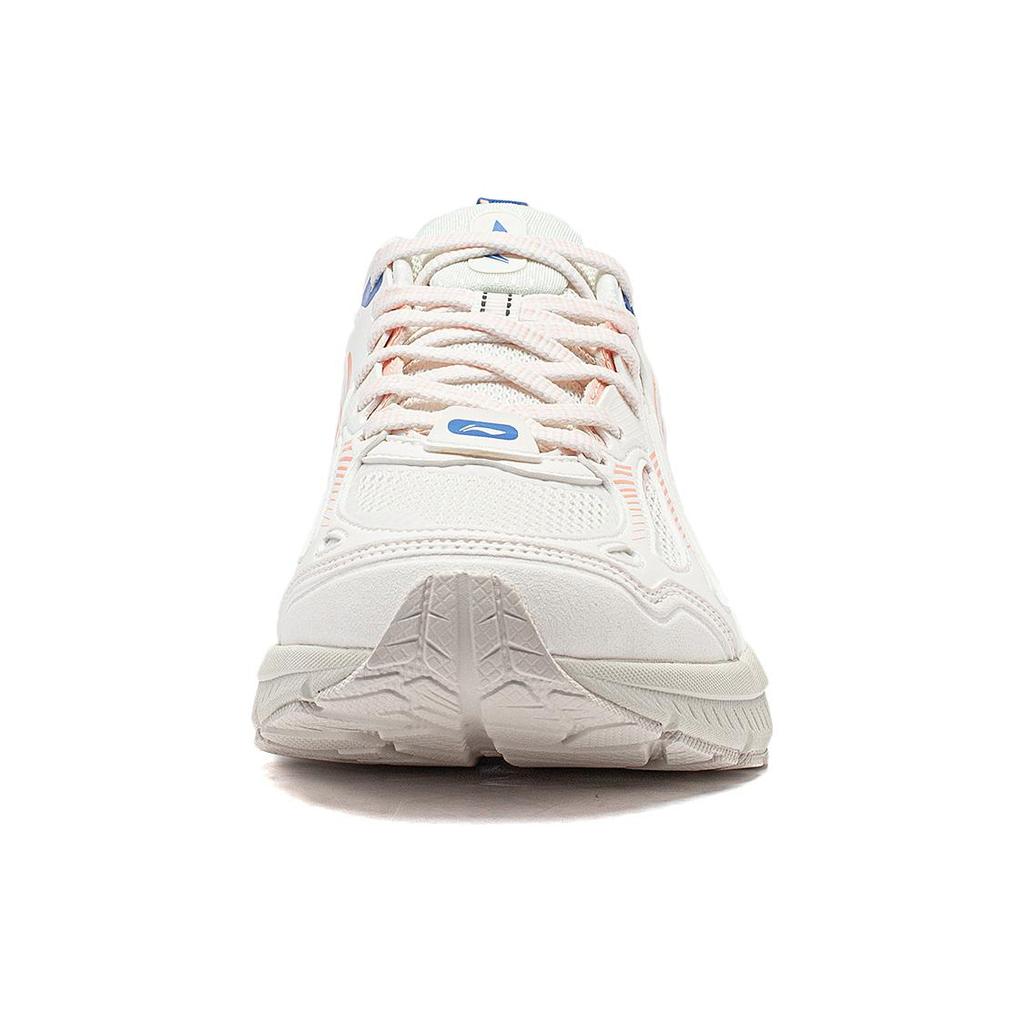 New LiNing Shock Absorbers With Slip Resistant And Abrasion Resistant Properties Low Top Running Shoes Women's White Blue ARXT022-5