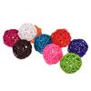 10Pcs Bird Parrot Bite Play Toy Parakeet Cane Weaving Vine Ball Pet Cage Decor