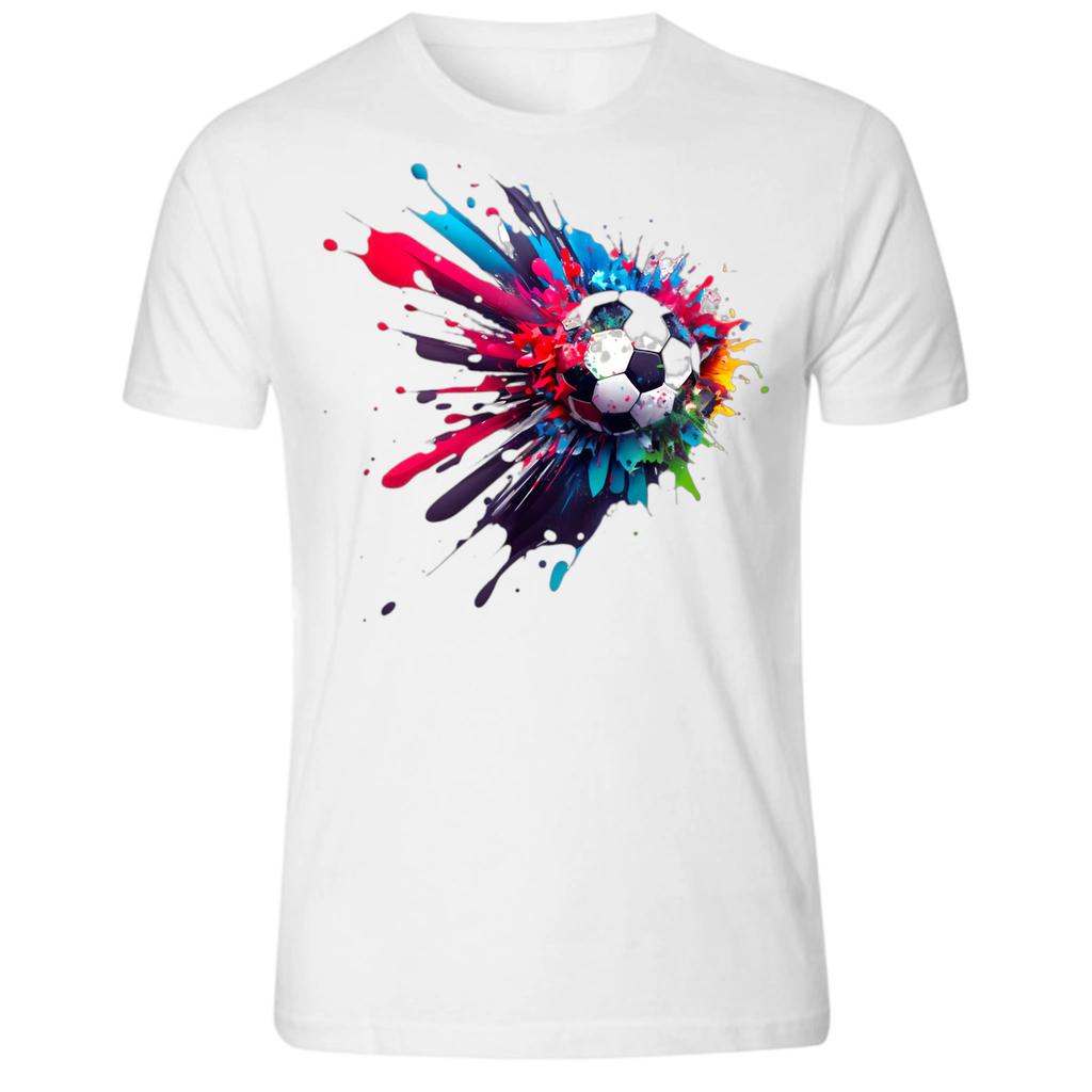 Splatter Soccerball Black and White Unisex T-Shirt Tee S -5XL