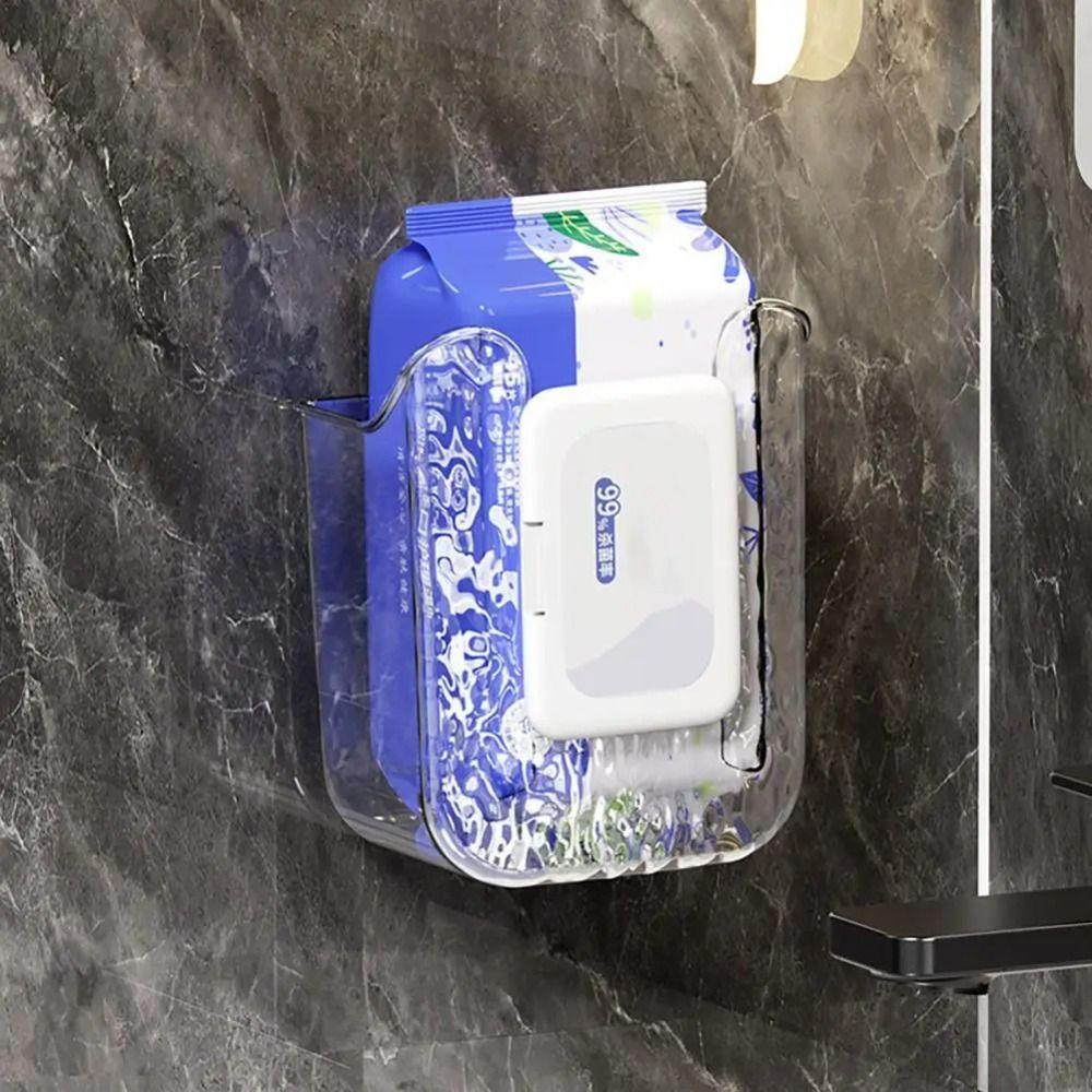 1Pcs Self-adhesive Paper Towel Holder Punch Free Napkin Container New Tissue Box  Bathroom