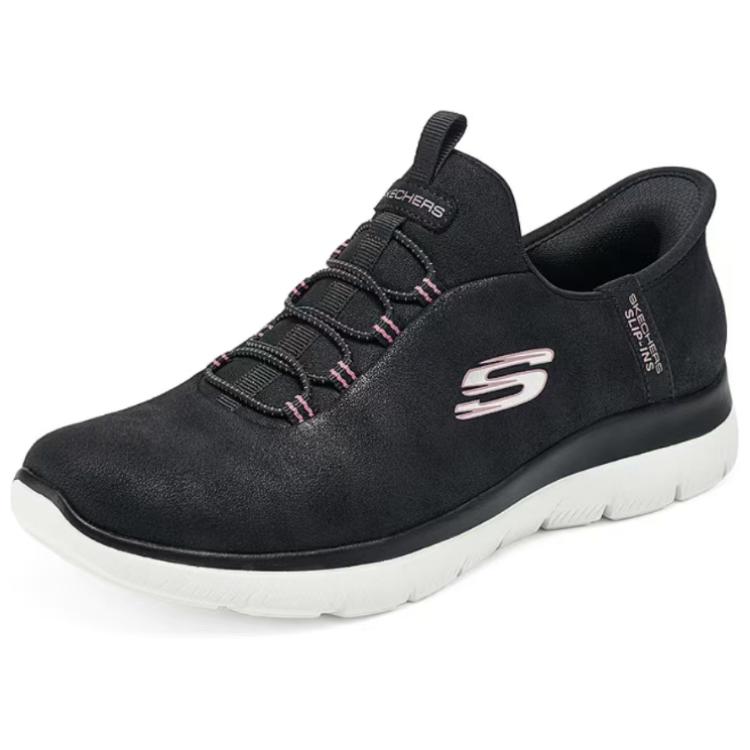 Skechers Sport Comfortable Versatile Low-Top Casual Shoes Women Sneakers Black Pink 150254-BLK