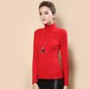 Macoking Turtleneck Knit Cashmere Solid Perfect for Fall and Size M Women's Sweater, Stretch, Cute, Color, Thick, Warm, Soft, Winter, Red,