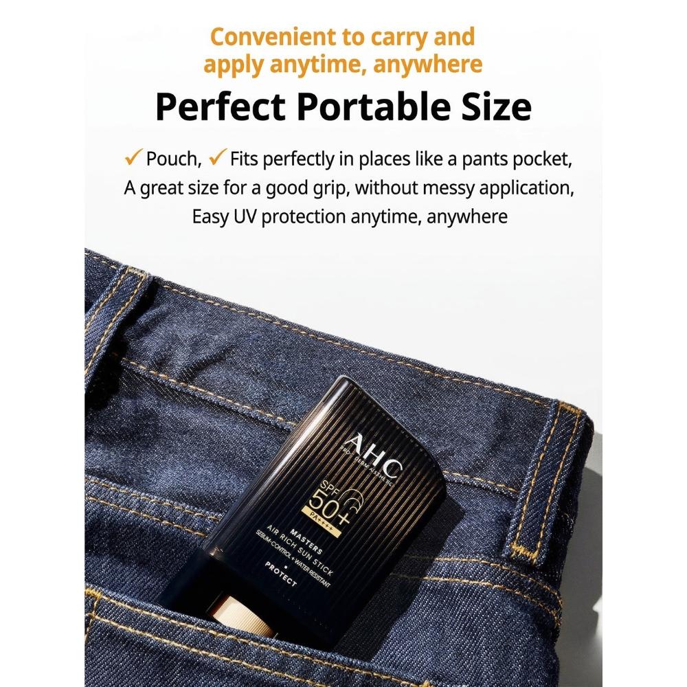 [AHC] Masters Air Rich Sun Stick 22g x 2ea + Sunscreen 10g x 2ea (64g) / 2.25 oz