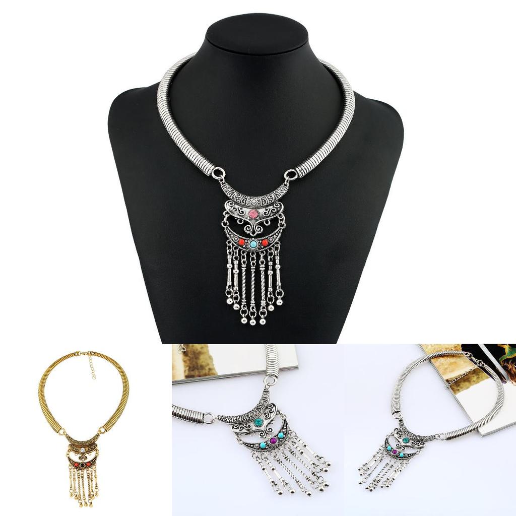 Retro Alloy Geometric Choker Necklace With Dazzling Zirconia For Men And Women