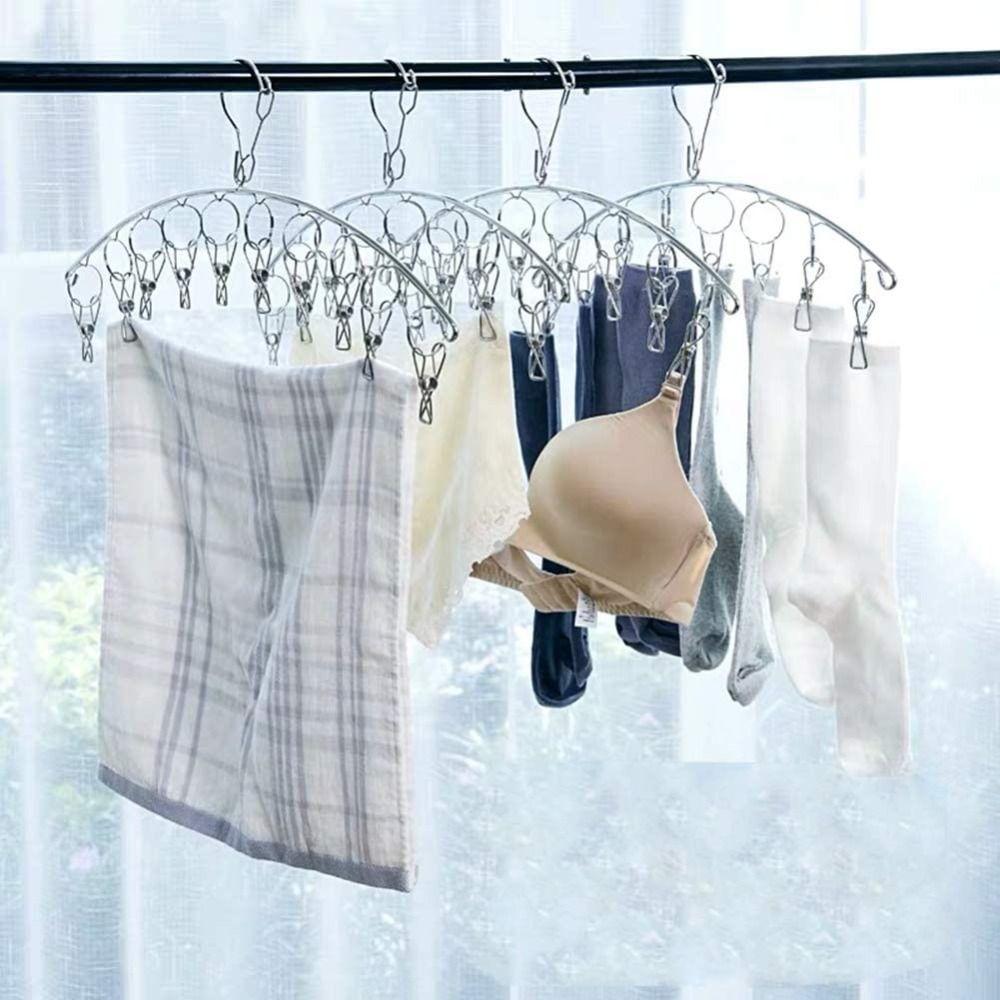 No Deformation Windproof Drying Rack Space Saving Clothes Drying Hanger  Clothing Rack