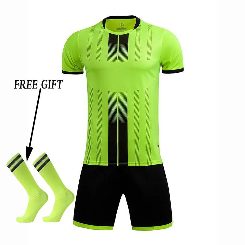 Boys Football Jersey Tracksuit Child Soccer Sports Uniforms Kids Play Ball Sportswear Kits Vest Children's Football Suit Socks 1