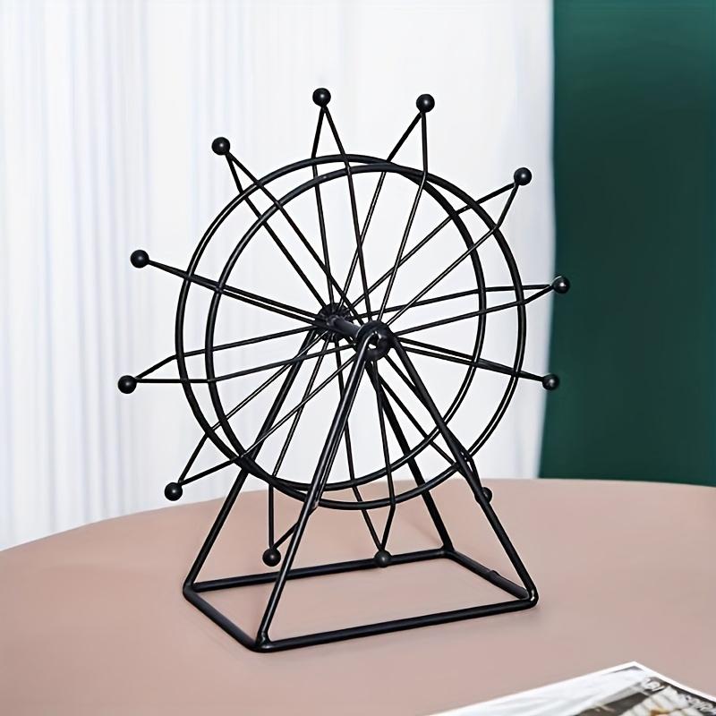 Artistic Vintage Ferris wheel ornament, perfect for home decor, architectural model embellishments, and metal art, for living spaces, workplaces