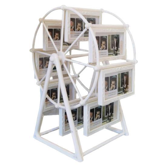 16 Fényképes Forgó Óriáskerék Képkeret Vintage Szélmalom Kijelző Képkeret Családi Esküvői Utazási Emlékekhez Otthoni Irodai Asztaldekor