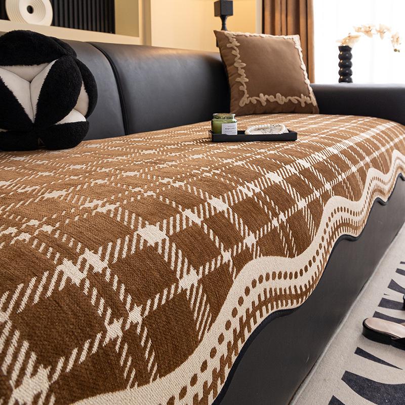 

Простая подушка для дивана с нерегулярными полосками, подходит для весны и лета, износостойкая, нескользящая, идеально подходит для украшения спален, гостиных 90 * 160cm Single Pack