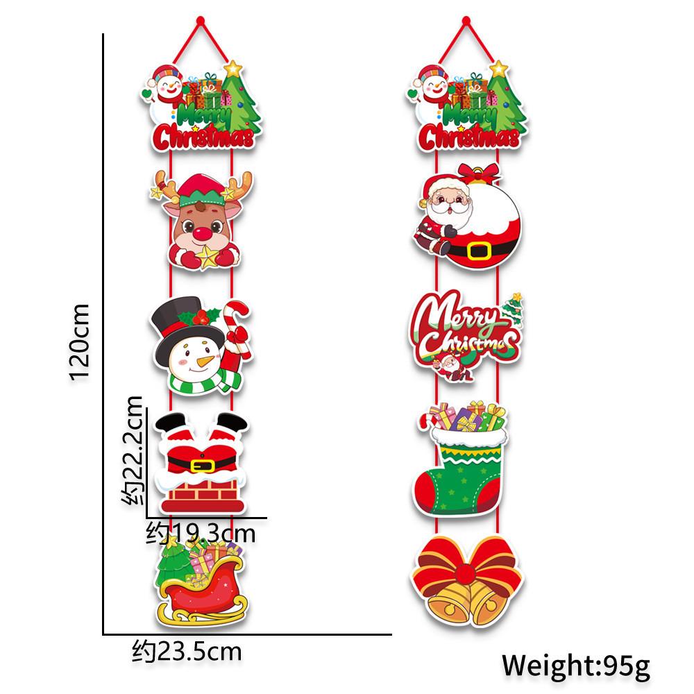Christmas Paper Elegant Door Banners With Beautiful Santa And Tree Themes For Holidays