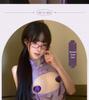 Elegant Purple Chinese Cheongsam Lingerie Set - Sexy, Easy-Off, Chest-Revealing Design