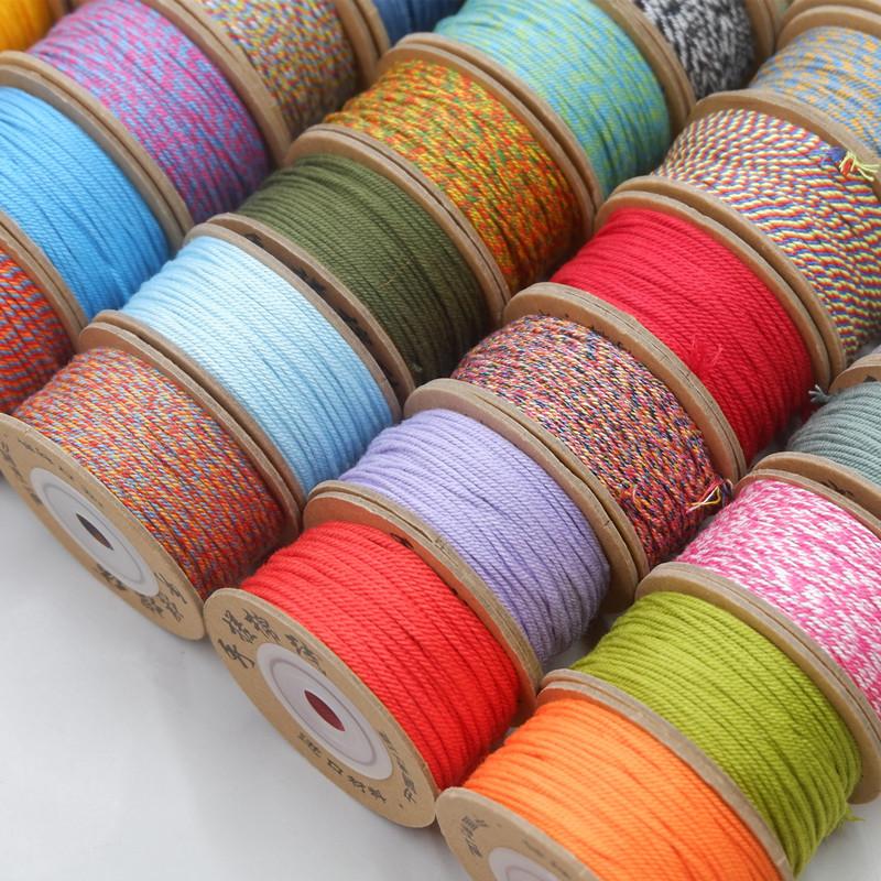 Dragon Boat Festival Multicolored Rope Diy Multicolored Rope Hand-Woven Self-Woven Hand Rope Material Bracelet Tibetan Hand Rubbing Cotton Thread Rope