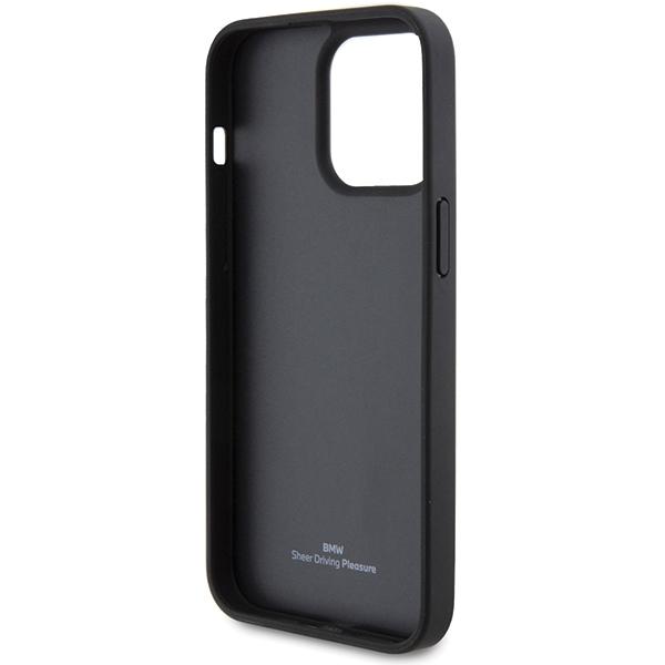 Case for iPhone 15 Pro BMW Leather Diamond Pattern Black
