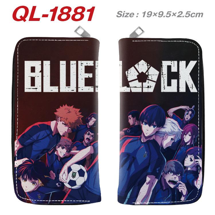Blue Lock Anime Long Wallet Colorful Zipper Purse Handbag Card Holder Coin Bag Blue Lock Merchandise 1pcs