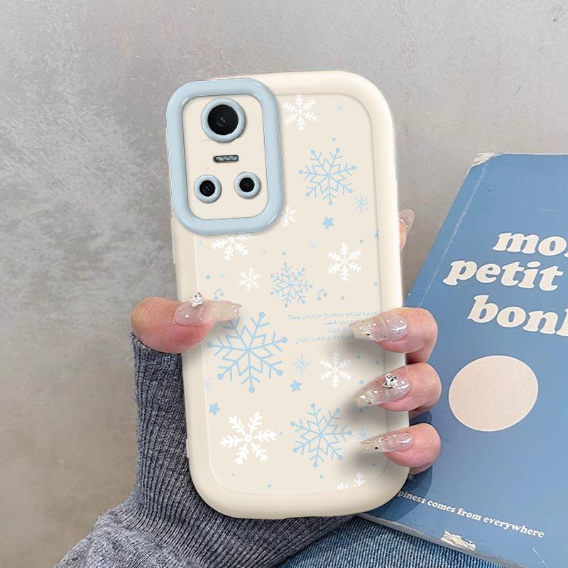 

Зимняя снежинка подходит для чехла для мобильного телефона Realme GT Neo3, силиконовый всесторонний простой противоударный защитный чехол, новый мягкий и милый. Realme GTNeo3