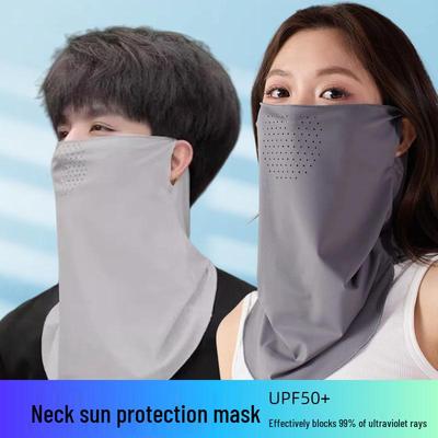 Unisex Summer Thin Ice Silk UV Protection Face Mask for Cycling