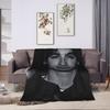 Damon Salvatore The Vampire Diaries Flannel Blanket Winter Super Warm Bedding Throws for Girls Boys Outdoor Bedspread Bed Cover