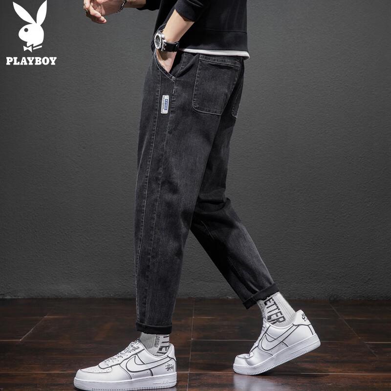 PLAYBOY Men's Straight Fit Stretch Casual Jeans