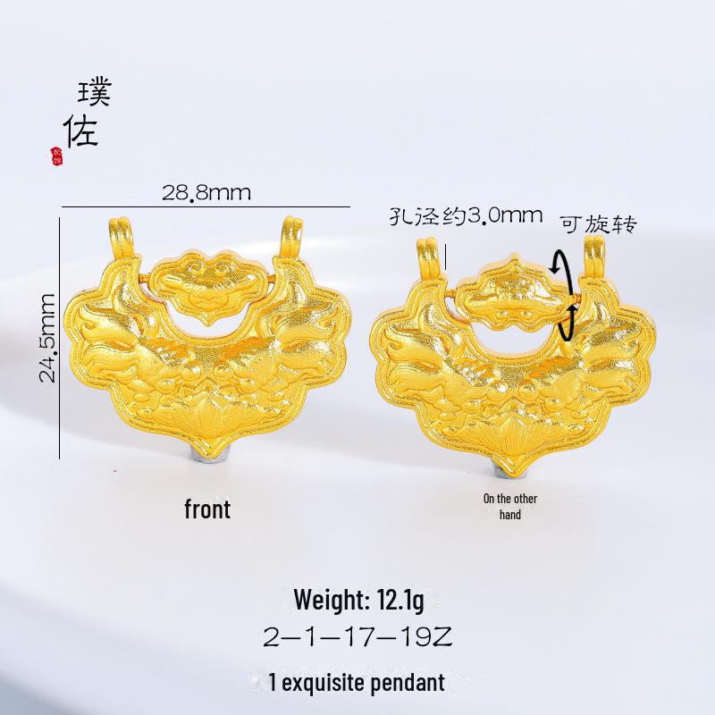 Gold Koi Wishful Lock Necklace & Sweater Chain for Women