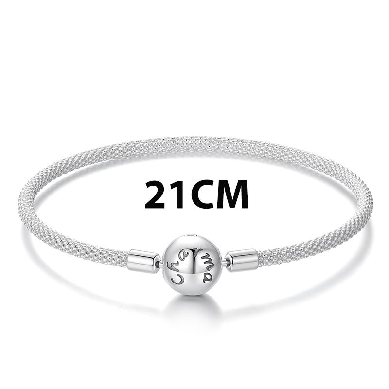 BISAER 925 Silver Demon Eye Bracelets Blue Evil Eyes Bangles Pave Setting Zircon 17-21CM for Women Party Fine Jewelry