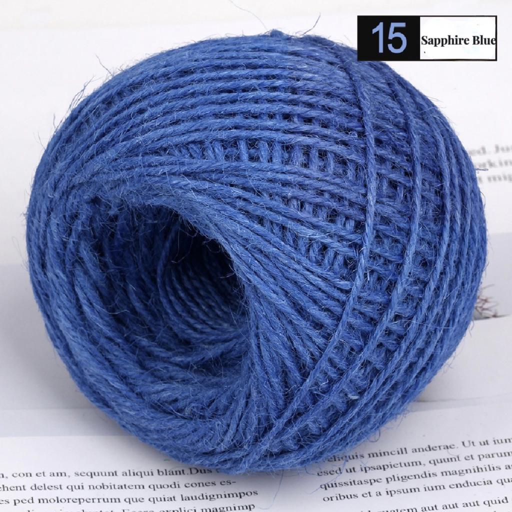 Natural 2MM 50M/Roll Colorful Natural Jute Twine Burlap Rope Burlap String Hemp Rope For DIY Crafts Wedding Gift Wrapping Decor