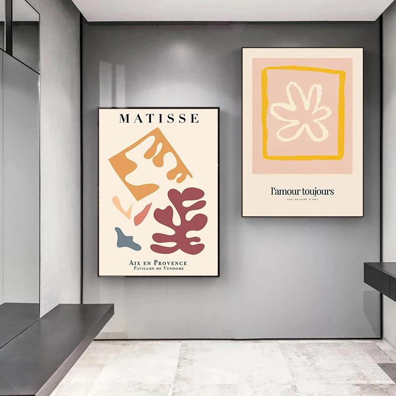 Japan Nordic Abstract Colorful Flower Matisse Posters and Prints Wall Pictures for Living Room Bedroom Cuadros Canvas Painting