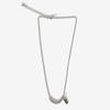 Rush Off Surgical Steel Two Flow Chain Necklace - Square Pendant