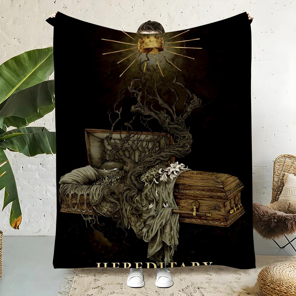 Movie H-Hereditary Throw  Flannel Throw Blanket,Bed Home Office Nap Blanket Travel,Camping,Picnic Blanket Soft Decor