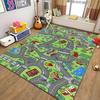 Traffic Road Pattern Mat Kids Play Rug Educational Toy Children's Room Floor Mat Home Decoration Colorful Vehicle Design Carpet