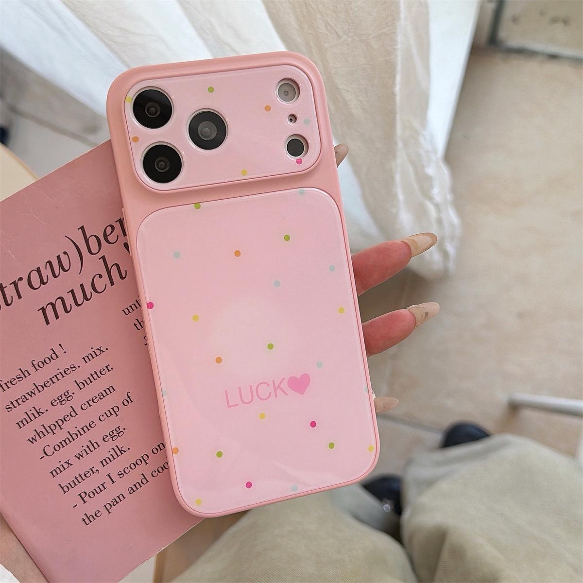 

Polka Dot Heart Phone Case for iPhone 17/16 PROMAX: Drop-Proof, Large Window, Transforms for iPhone 15/14 iPhone 17 Pro