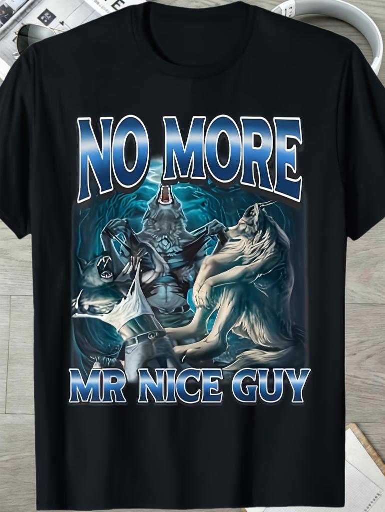 Fun Alpha Wolf Casual Crew Neck Short SleeveWear Gaming and Daily Outfit Must Have Alpha Wolf Shirt for Wolf Lovers Machine
