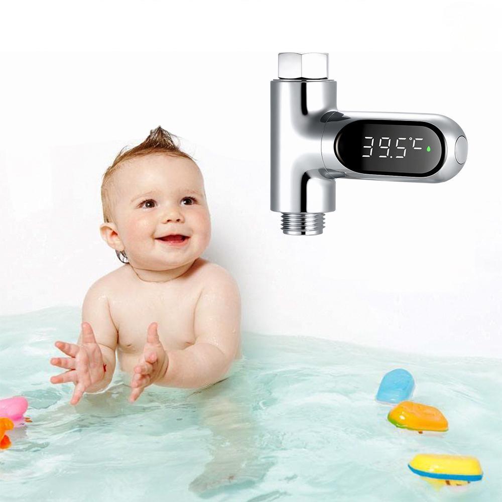 LED Display Water Meter Digital Shower Thermometer Bath Temperature Monitor High Accuracy Shower Bathroom Accessory