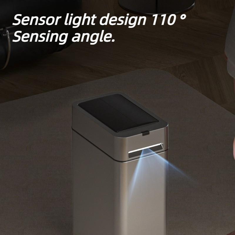 Intelligent Induction Trash Can Living Room Waste Bins Bathroom Automatic Large Capacity Waste Bins with Light Bedroom Trash Can