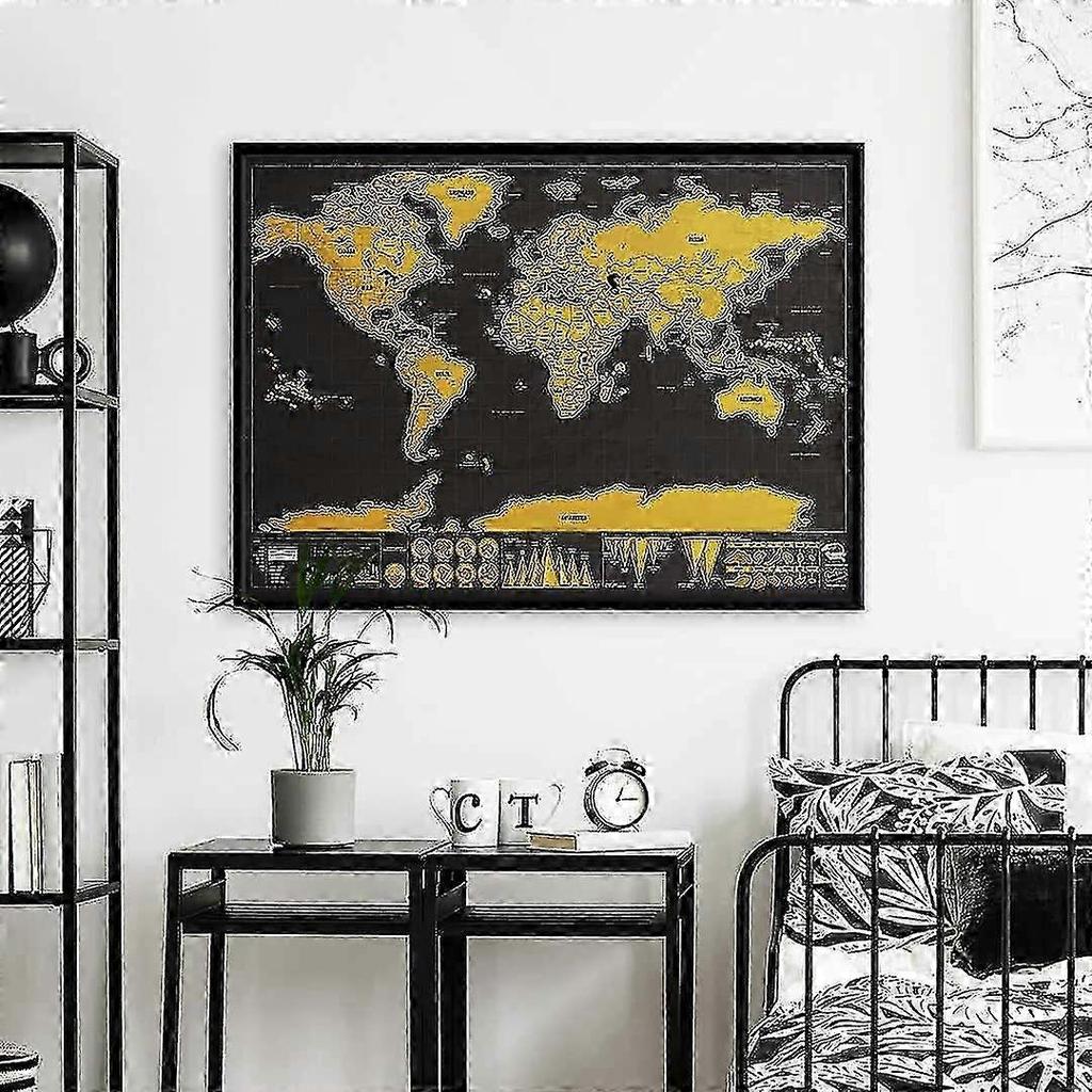 Scratch Map Deluxe Scratch Off World Map World Map Wall Art & World Map Poster Scratch Map Small,zxl