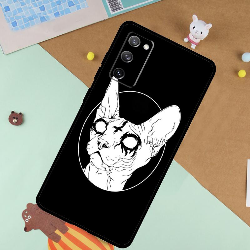 Sphynx Cat Soft Case For Samsung Galaxy S25 Ultra S9 S10 S20 S21 S22 S23 S24 Plus S24 FE Funda Cover
