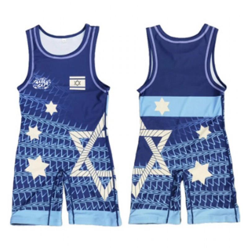 Tuta Singola da Wrestling per Uomo Donna Uniforme Alta Elasticità Tuta da Allenamento Competizione Freestyle
