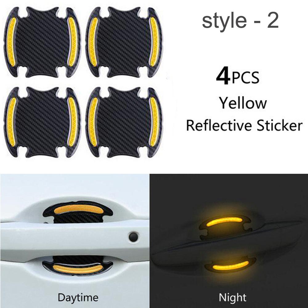 Universal-Carbon Faser Auto Tür Griff Farbe Scratch Protector Aufkleber Abdeckung Schutz Schutz Film Auto Sicherheit Reflektierende