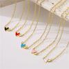 HECHENG,Sweet Cute Heart Pendant Chocker Necklace For Women Clavicle Chain Choker New Fashion Trendy Zircon Gift Party