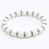 8mm White Porcelain Beads Rhinestone Bracelet: Trendy Unisex Wristband with Hand Rope