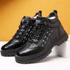 Genuine Leather Winter Leather Thickened Wool Warm Cotton Shoes Men's High-top Casual Non-slip Cotton Boots